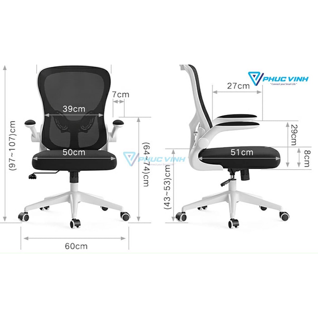 Ghế xoay công thái học XIAOMI HBADA   hỗ trợ nâng đỡ lưng và định hình cột sống.