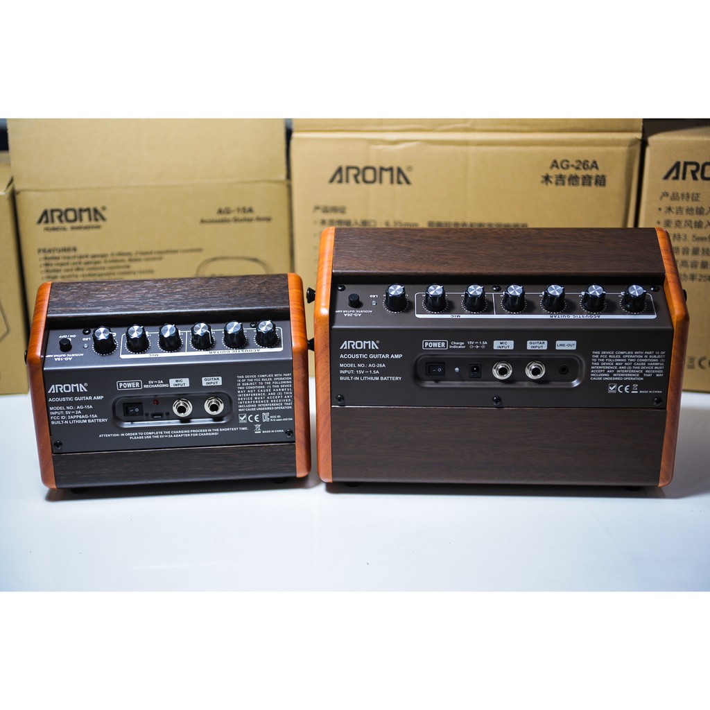 Ampli guitar, âm ly guitar Aroma AG-15A, Aroma AG-26A chính hãng