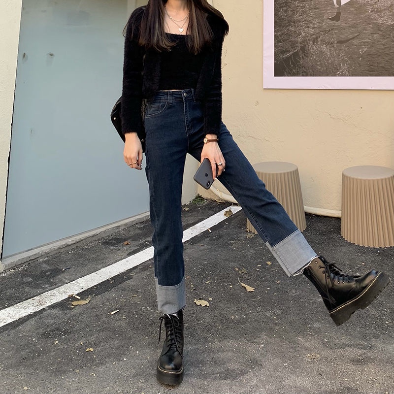 Quần Jean Nữ Màu Sắc Tương Phản