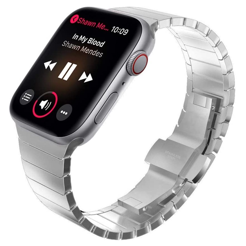 Dây Đeo Thay Thế Bằng Thép Không Gỉ 44mm 40mm Cho iwatch SE 3 2 1 42mm 6 5 4 7