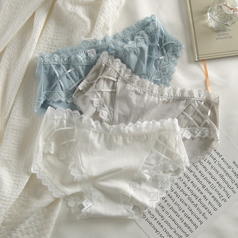 Quần Lót Nữ Cotton Siêu Mềm Đan Dây Hông P335