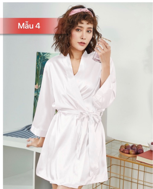 Áo Choàng Ngủ Lụa Mềm Mịn