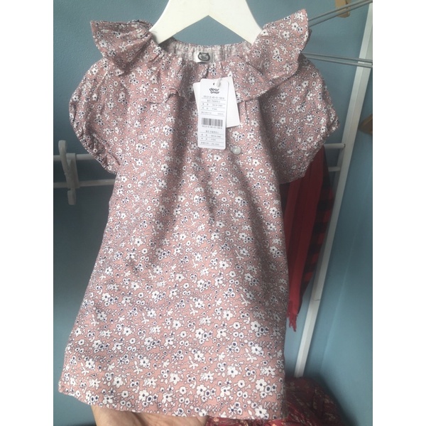 Áo váy bé gái DB 18 tháng 5 tuổi  Áo hoa nhí xuất Hàn cotton xuất dư 0422