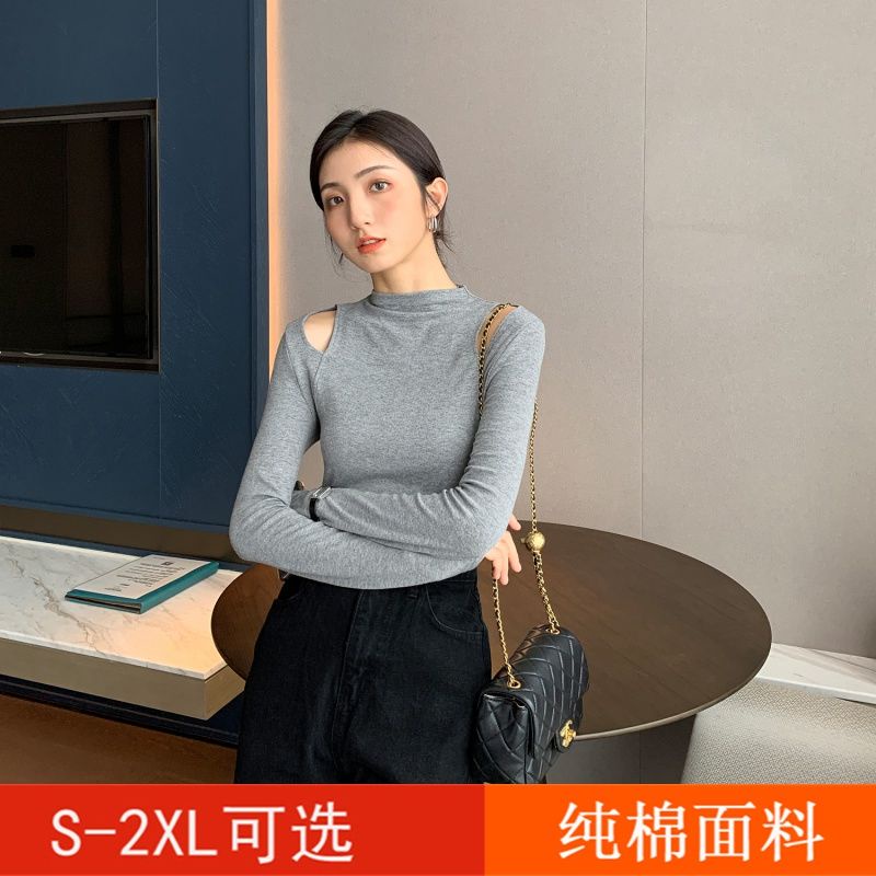 Áo thun ôm dáng thiết kế khoét rỗng thời trang thu đông gợi cảm cho nữ