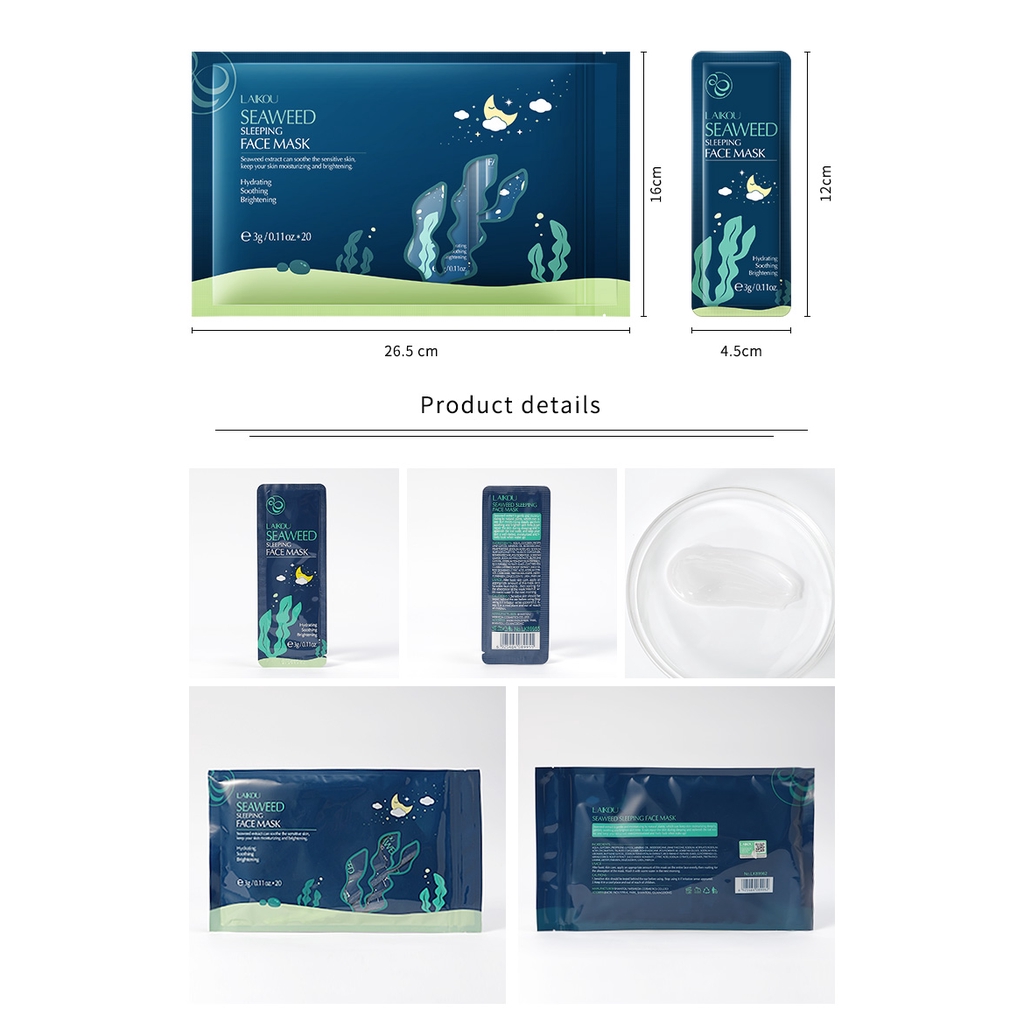 3 Mặt nạ ngủ chiết xuất rong biển LAIKOU 3g