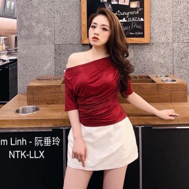 ÁO TRỄ VAI NHÚM CHẤT MÁT MS90166