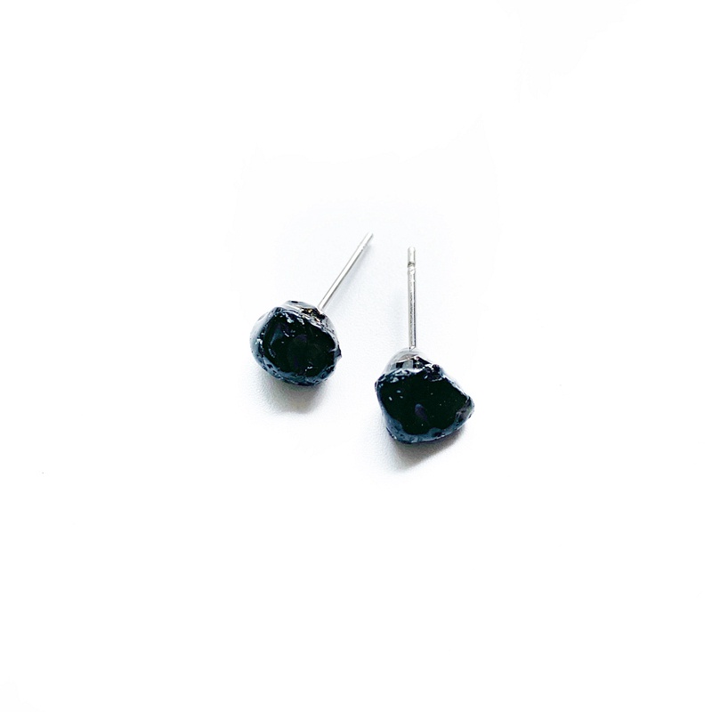 Bông Tai Đá Mini Đinh Vintage Dễ Thương Không Đều Đá Tumbled Pha Lê Bông Tai Citrine Bông Tai Tai Dành Cho Nữ Cô Gái Thời Trang