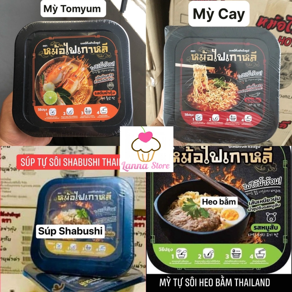 [Mã 77FMCGSALE1 giảm 10% đơn 250K] [SIÊU HOT] Mì ăn liền - Mỳ tự sôi đủ 4 vị hộp to 70 GMS - Thái Lan