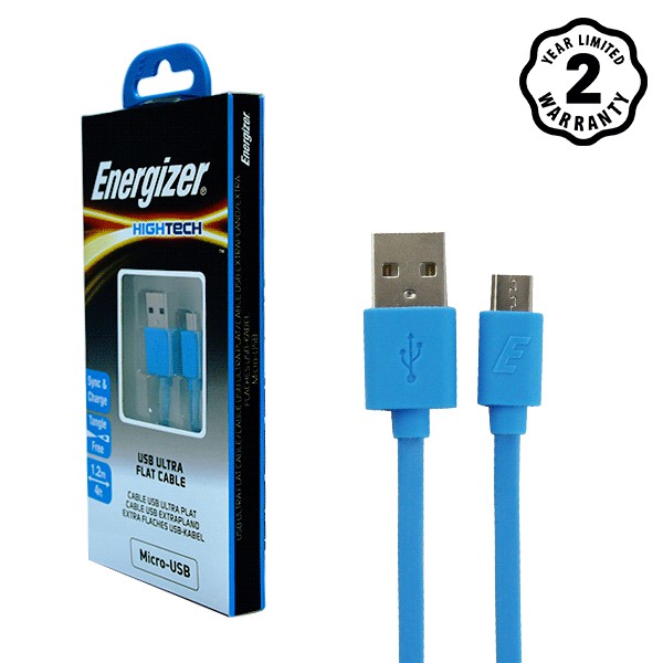 Cáp Energizer Micro USB Ultra Flat 1.2m - Chính hãng phân phối