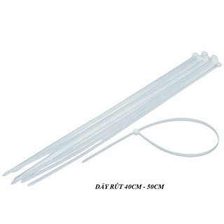 DÂY RÚT NHỰA ĐEN,TRẮNG DÀI 40Cm,50Cm