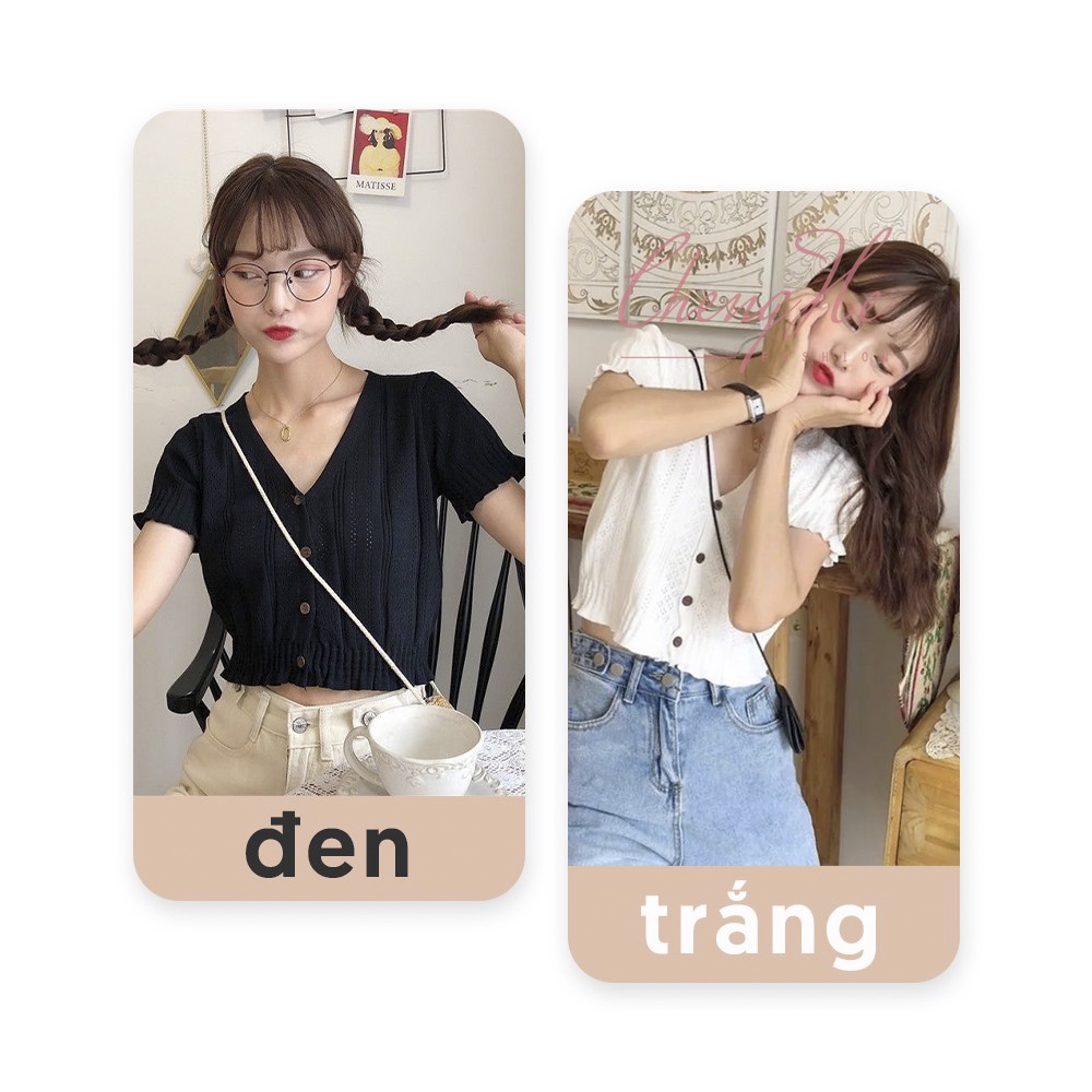 Áo croptop dáng lửng hở eo cộc tay cổ V ôm dáng jennie/ black pink siêu xinh A00013