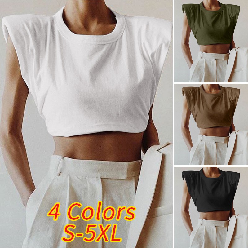 Áo kiểu VONDA dáng rộng không tay cổ tròn thời trang | BigBuy360 - bigbuy360.vn