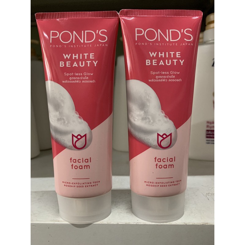 Sữa rửa mặt trắng hồng rạng rỡ Pond's White Beauty Pinkish White Facial Foam 100g