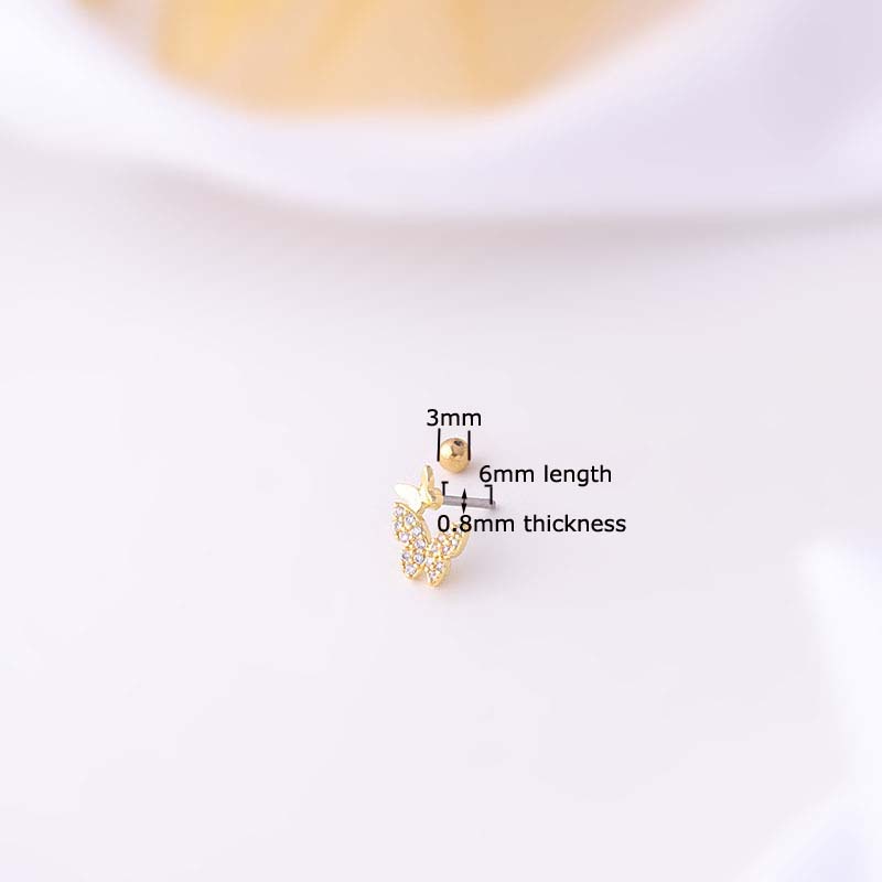 Bông tai nhỏ 20G kiểu dáng xinh xắn sang trọng