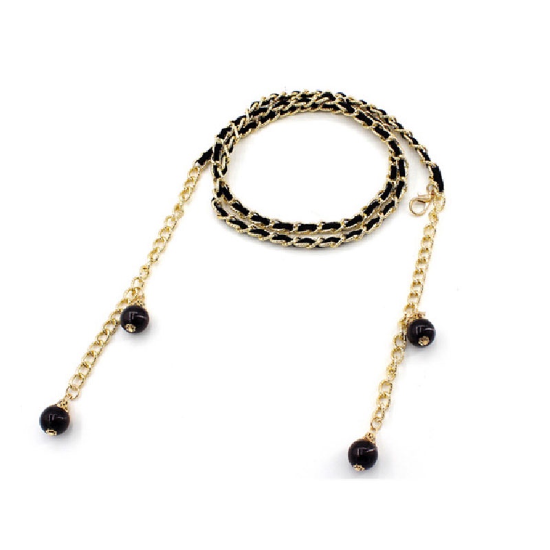 Dây Thắt Lưng Dạng Chuỗi Hạt Bằng Kim Loại Thời Trang Dành Cho Nữ