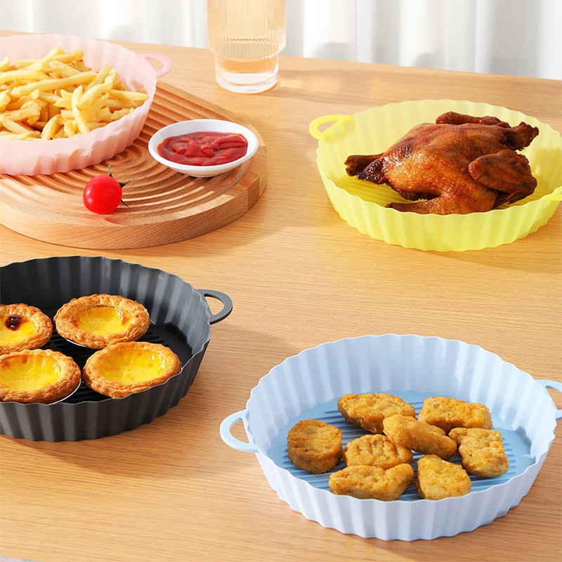 Khay Tròn Bằng Silicone Dùng Nướng Bánh Pizza Tiện Dụng