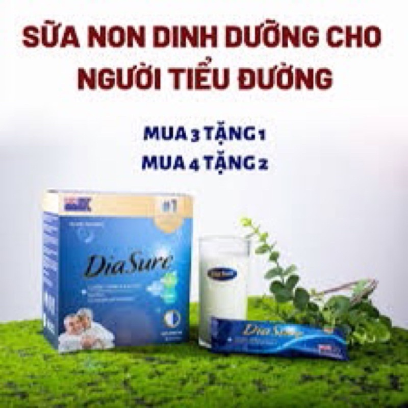 [Hộp 450g ] Sữa diasure hộp giấy 450g với 18 gói nhỏ tiện lợi