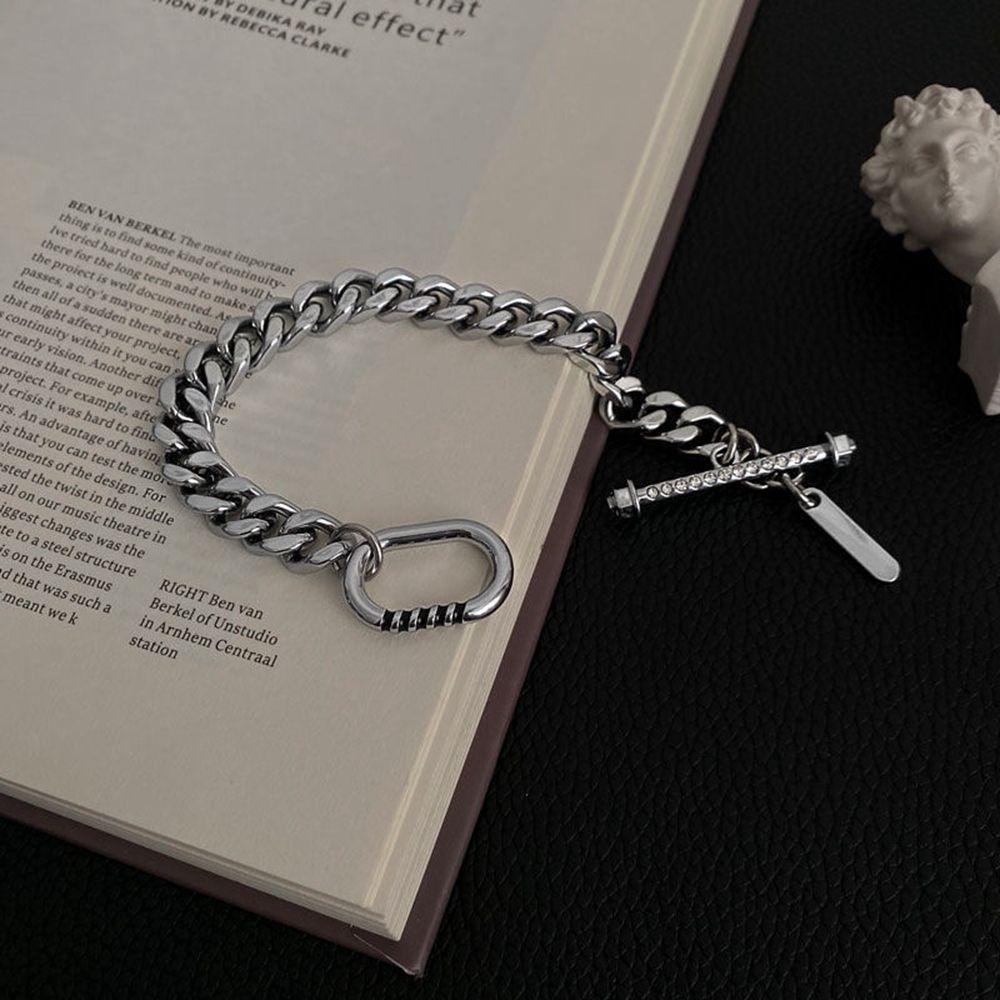 USNOW Vòng cổ Bạc Phong Cách Hip hop Hàn Quốc Cá Tính Cho Nam Nữ