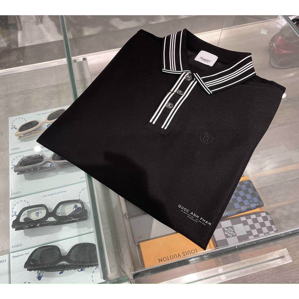 Áo thun polo BURBERRY viền tinh tế ,chất cotton thấm hút mồ hôi cao cấp