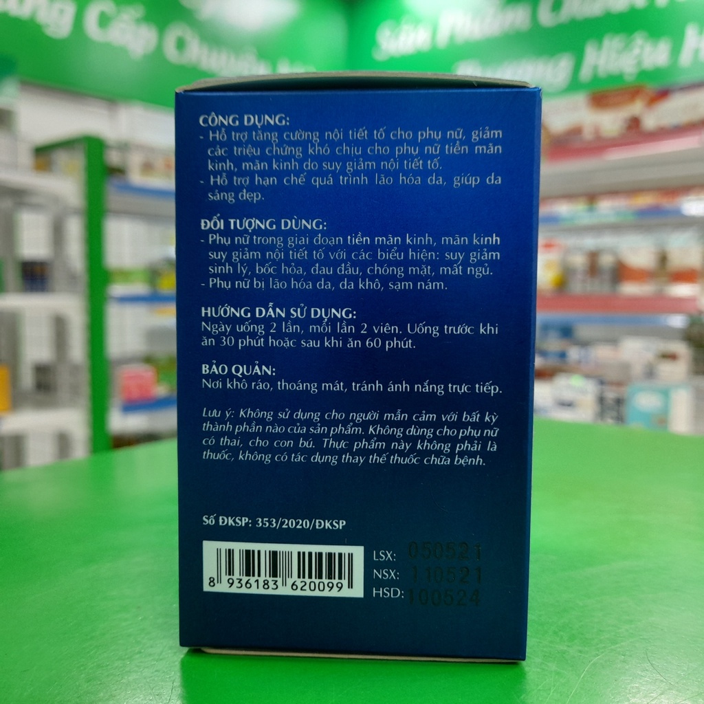 Viên uống Hoa Thiên- Hỗ trợ tăng cường nội tiết tố nữ, hỗ trợ làm đẹp da, hỗ trợ giảm khó chịu thời kỳ tiền mãn kinh
