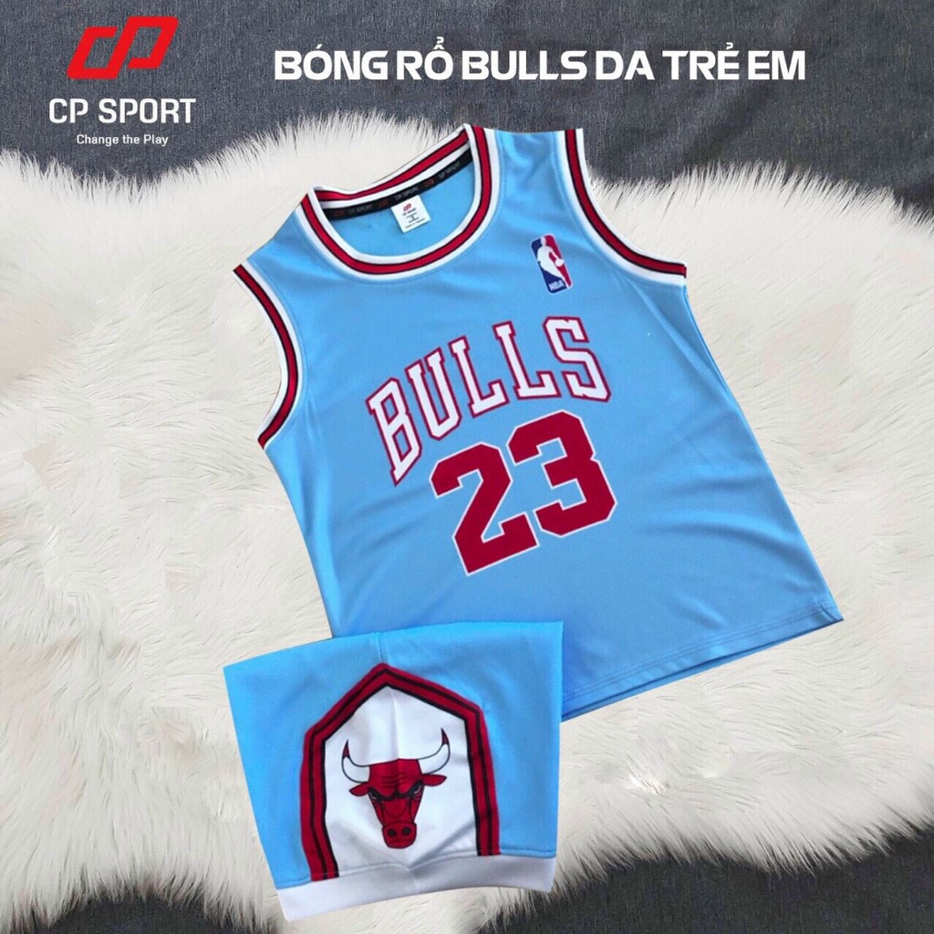 Bộ quần áo bóng rổ cao cấp trẻ em Chicago Bulls đủ màu vải mè