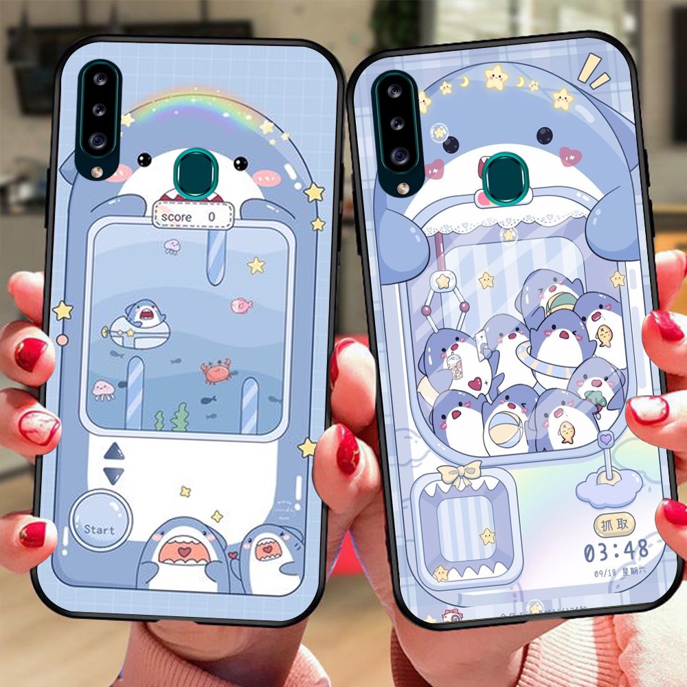 Ốp lưng điện thoại Samsung a20s bộ cá mập shack đu đu đu xanh
