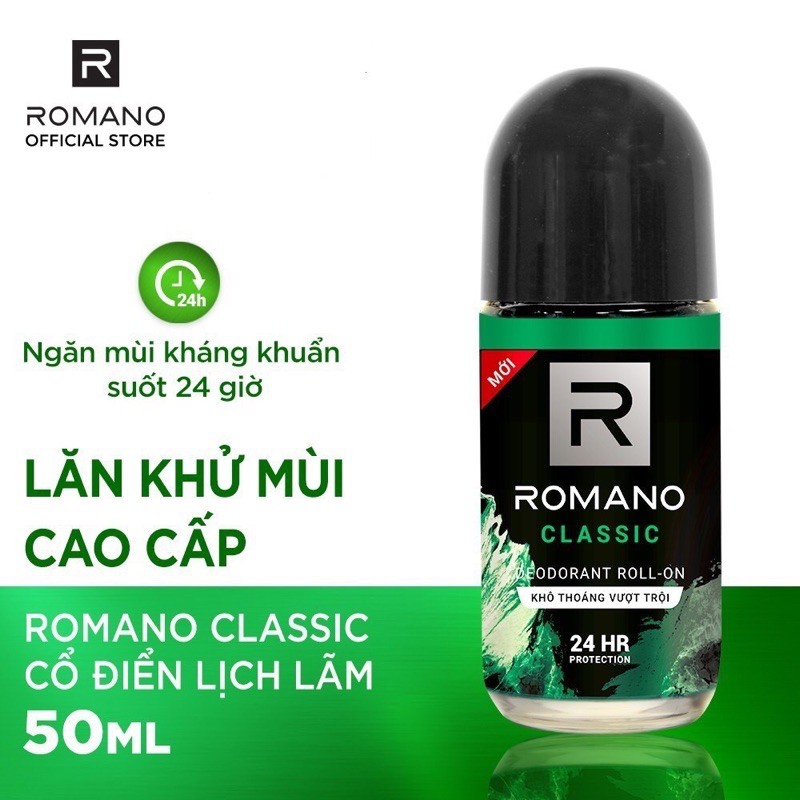 Lăn Khử Mùi Romano Classic 50ml