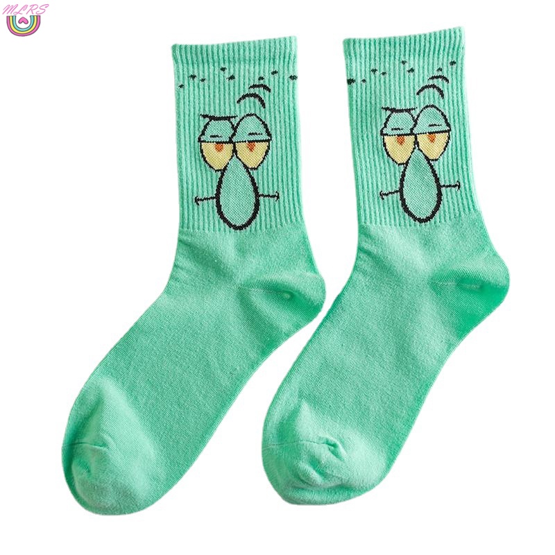 Vớ Cotton Thoáng Khí In Họa Tiết Hoạt Hình Dễ Thương Cho Tuổi Teen