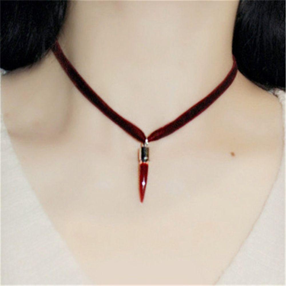 MIH Vòng cổ MặT HìNh MáU Ma Cà RồNg ThờI Trang Cho Nữ