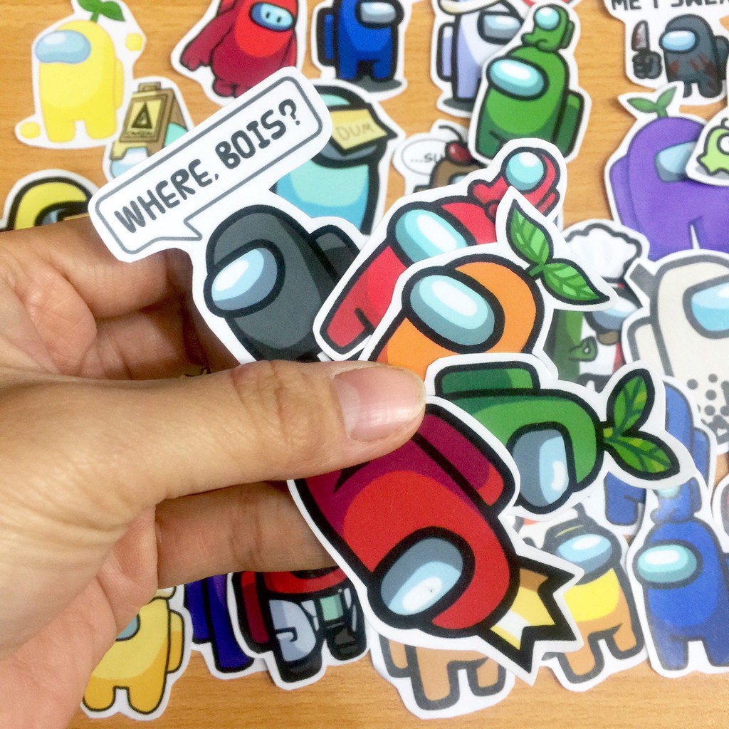 Sticker Among  / hình dán among  có cán chống bay màu