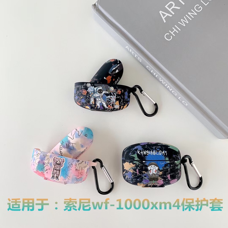Vỏ Bảo Vệ Hộp Sạc Tai Nghe Sony WF-1,000xm4 Sony 1,000xm3 Sony 1,000xm4 Bằng Silicon Mềm Họa Tiết Phi Hành Gia Kaws