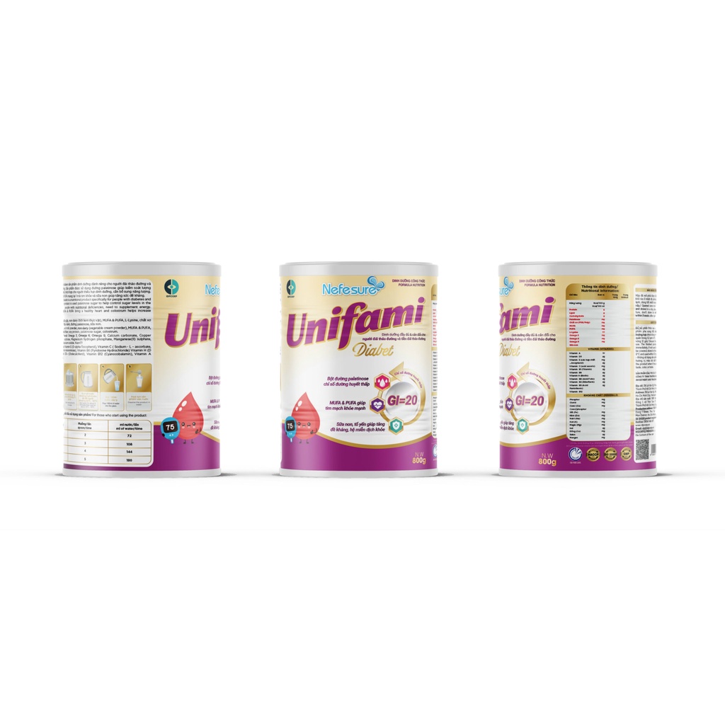 Sữa dành cho người tiểu đường Nefesure Unifami Deabit ( 800g ). Sunflower shop
