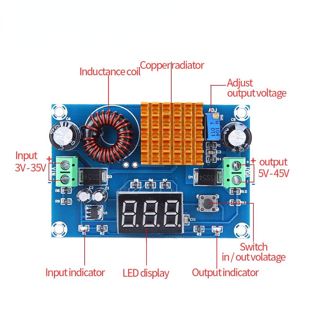 Mô Đun Tăng Áp 5A XH-M411 DC 4V-35V Sang DC 5V-45V