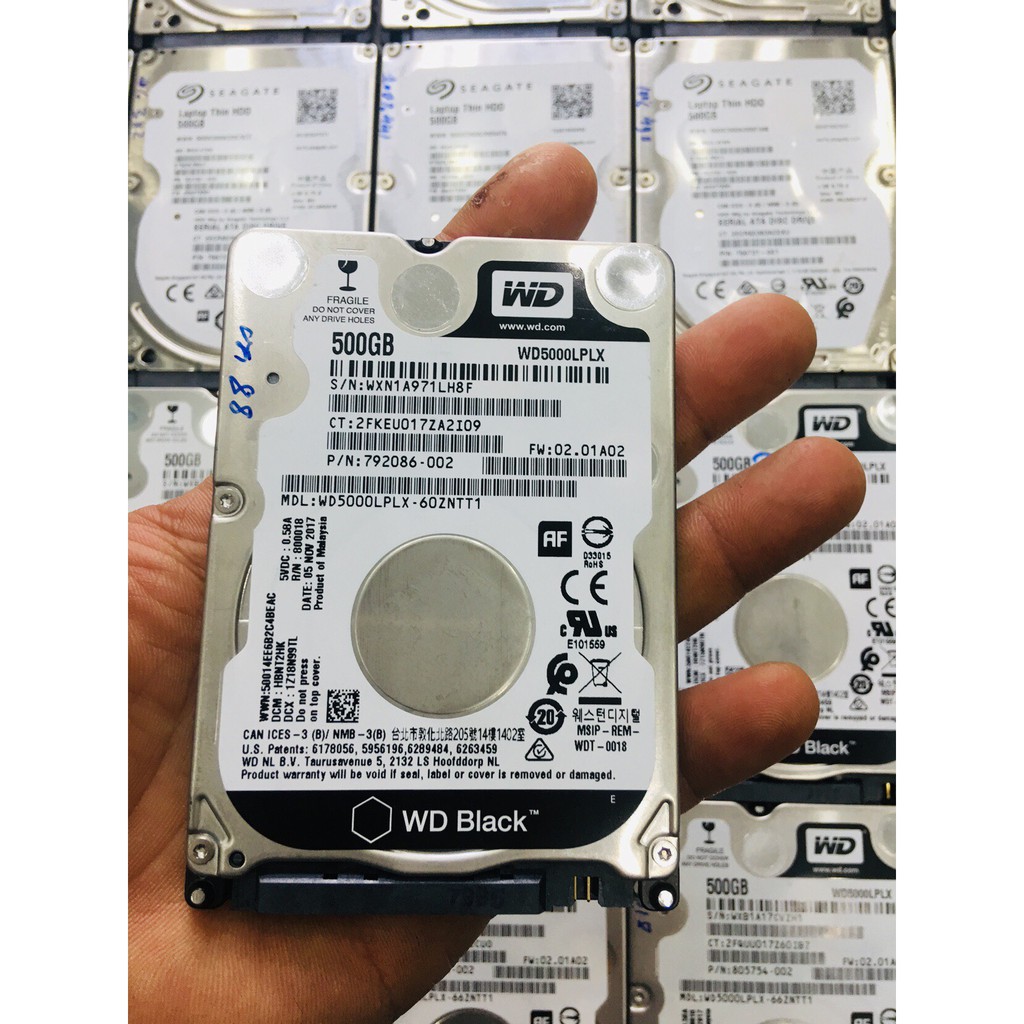 Ổ cứng HDD Laptop 500Gb 7200rpm 5400rpm slim  Sata 2.5" chính hãng