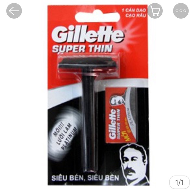 Dao cạo râu Gillette Super Thin thay lưỡi lam