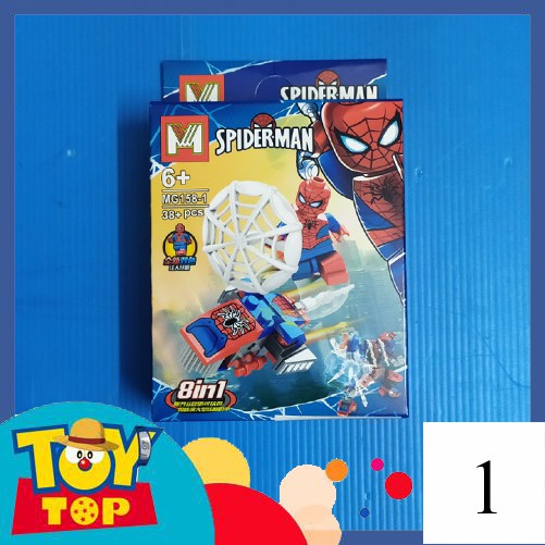 [Một hộp] Non - lego Minifigures người nhện đa vũ trụ độc lạ lắp ráp Spider-Man: Into the Spider-Verse xếp hình MG158