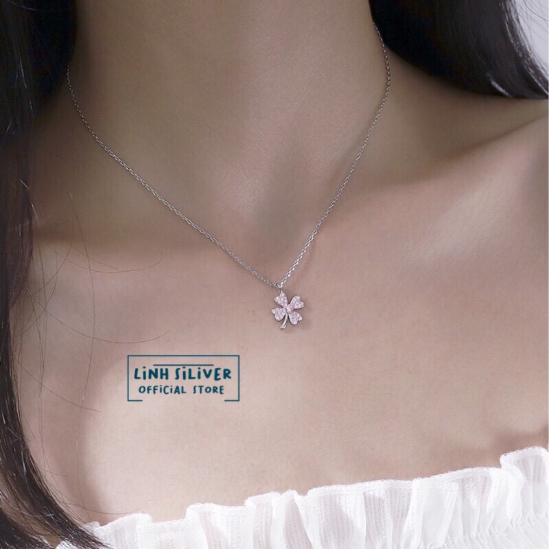 DÂY CHUYỀN CỎ 4 LÁ MAY MẮN CHO BẠN NỮ - DÂY CỔ BẠC TA
