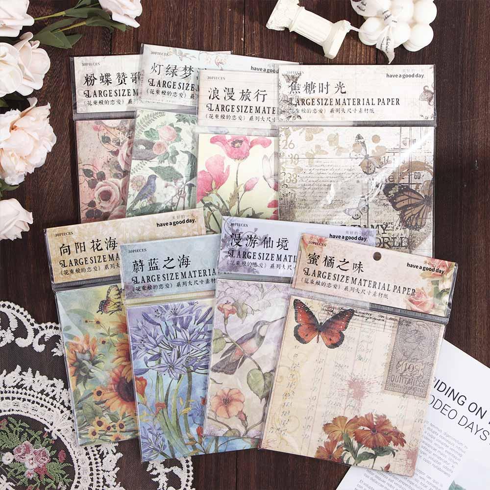 Giấy Ghi Nhớ Hình Hoa Cổ Điển Tự Làm Sổ Kế Hoạch Trang Trí Phông Nền Tạp Chí Thân Cây