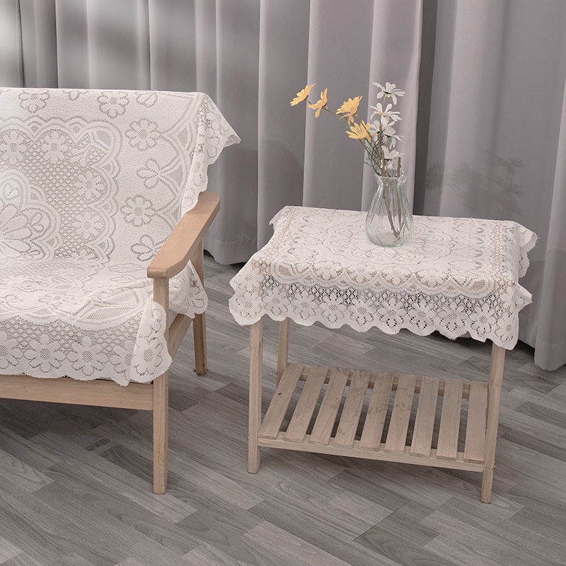 Khăn Trải Bàn Vải Ren Trắng Trang Trí Tiệc/Bàn Cà Phê/Tiệc Cưới
