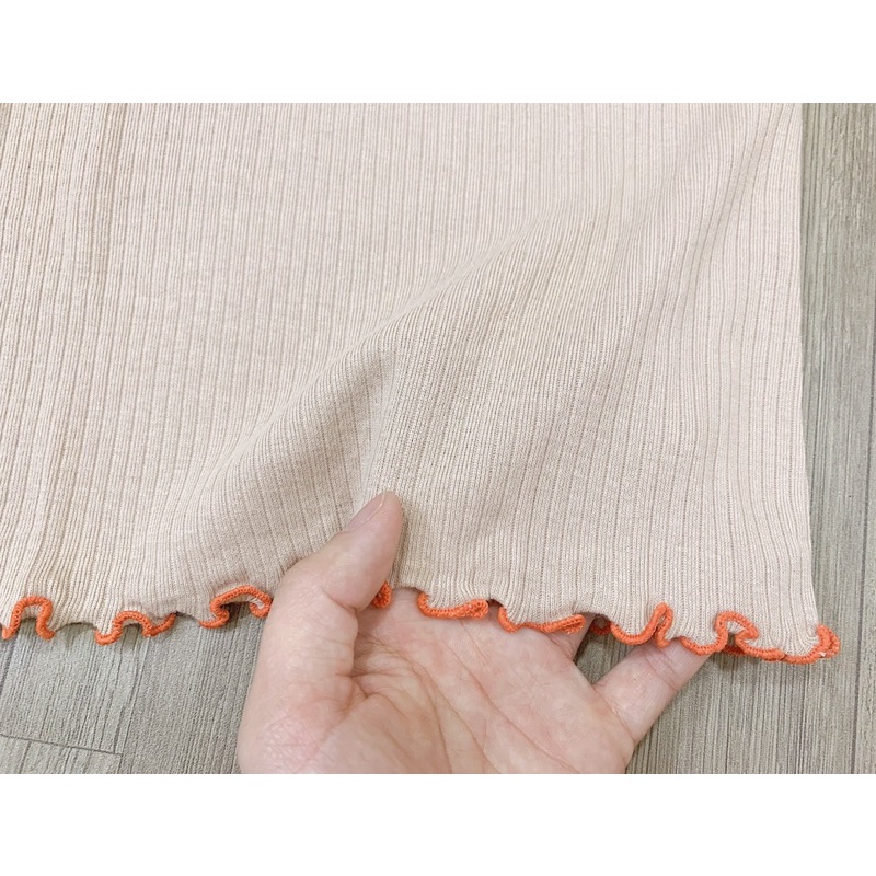 NT059 Bộ sát nách, ba lỗ Agabang xuất Hàn dư xịn chất thun tăm mềm mại viền bèo cho bé gái