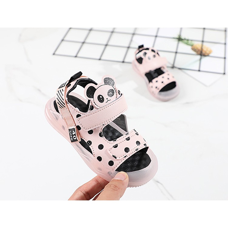 sandal bé gái size 15-25 gấu bi xinh xắn