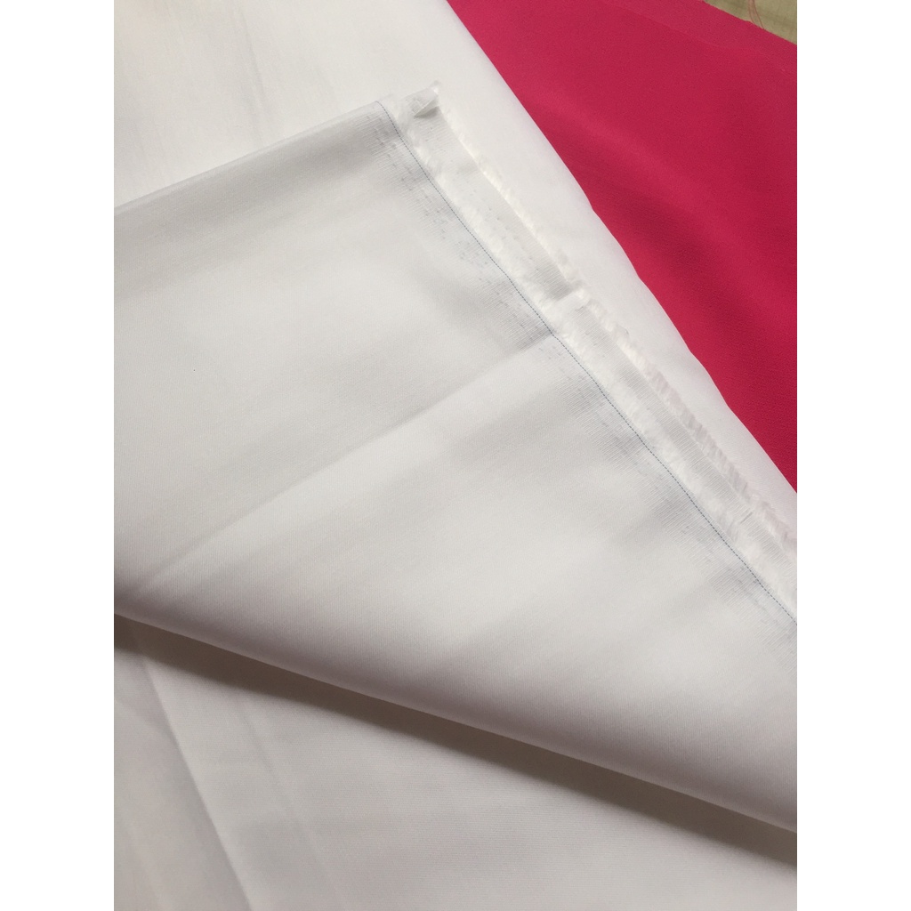 Vải kate trắng mẫu 5-2: cotton mềm, mịn, đẹp (khổ 1m5)