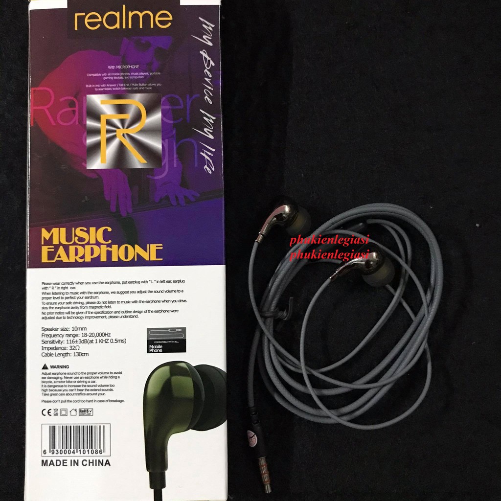 Tai nghe Realme jack 3.5mm mã TG