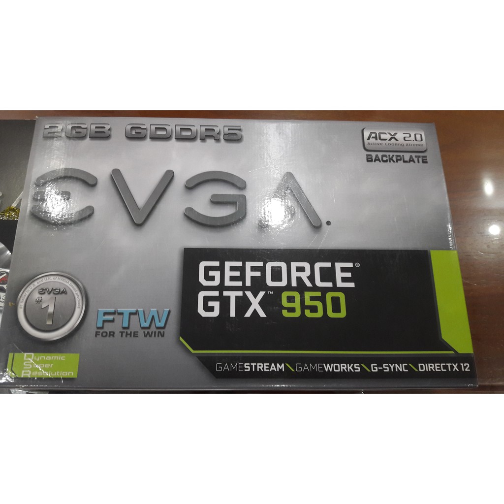 VGA EVGA GTX 950 FTW 2GB FULL BOX