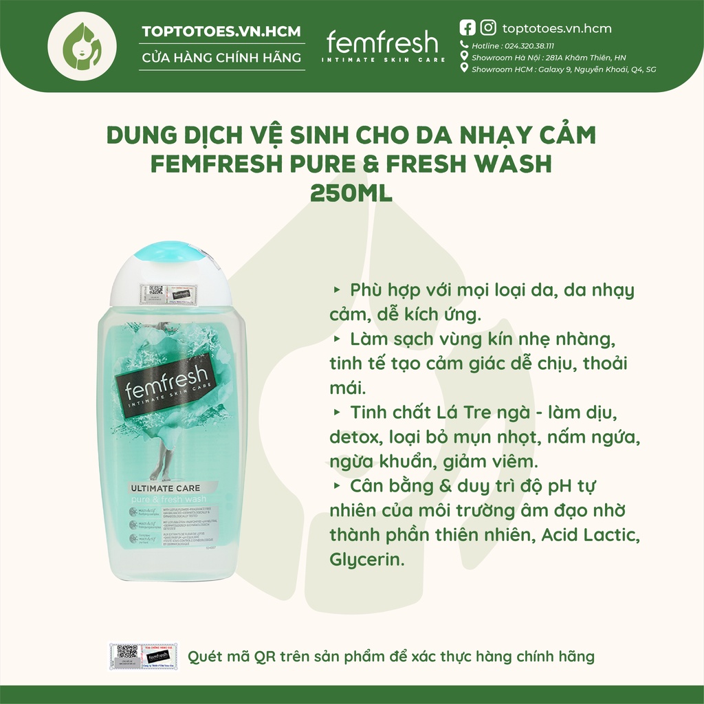 Dung dịch vệ phụ nữ Femfresh Daily Intimate Wash Anh Quốc 150ml/ 250ml [NHẬP KHẨU CHÍNH HÃNG 100%]