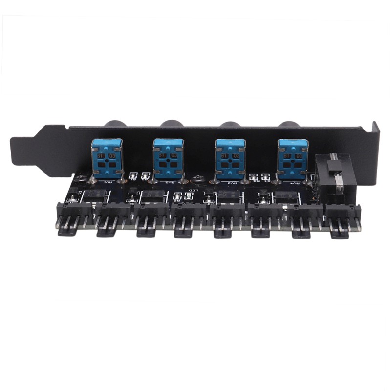 PC 8 Channels Hub 4 Knob Cooling Fan Speed Controller trynemgo