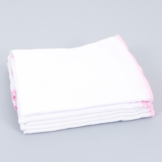 Set 10 khăn xô sữa trơn Kiba 2lớp mềm mại cho bé sơ sinh