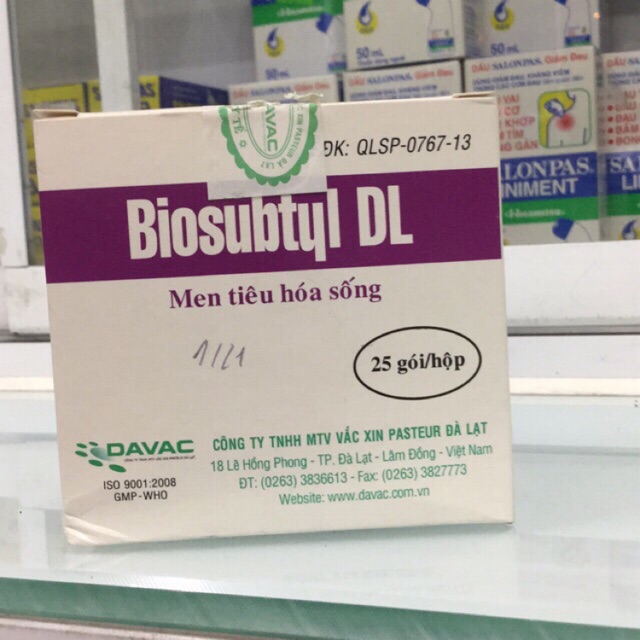 Biosubtyl-DL men tiêu hoá sống hộp 25 gói