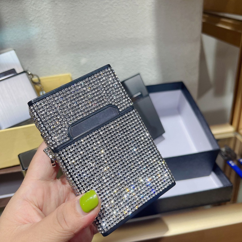 Túi Xách Mini Dáng Vuông Phối Dây Xích Thời Trang