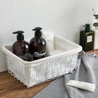 Giỏ sắt đựng đồ cá nhân phụ kiện chụp ảnh trang trí nhà cửa,cửa hàng ,hai màu trắng đen